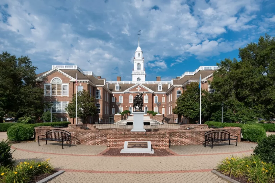 Legislative Hall in Dover, Delaware.